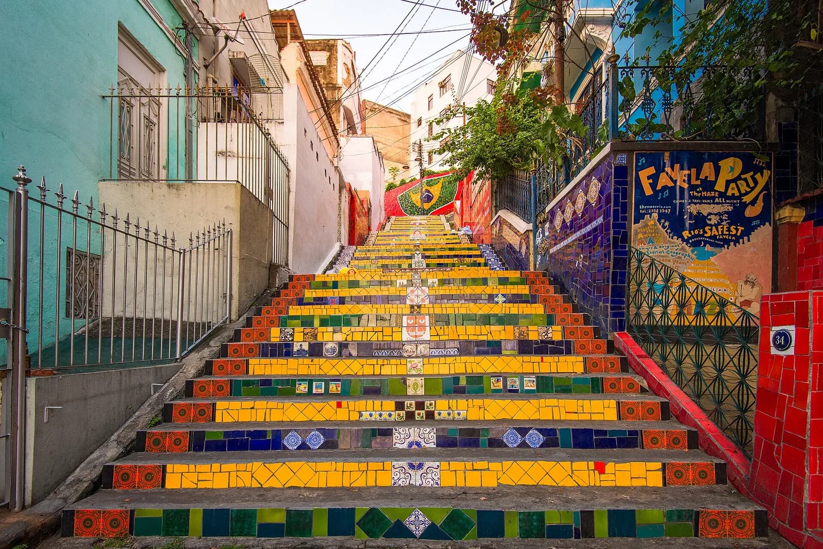 Colorful tiled steps of the Escadaria Selarón